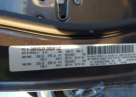 2014 Dodge Journey American Value Pkg из США, поврежденный, VIN 3C4PDCAB5ET308361